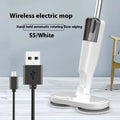 USB rechargeable wireless sweeping and mopping all-in-one machine in white or green.
