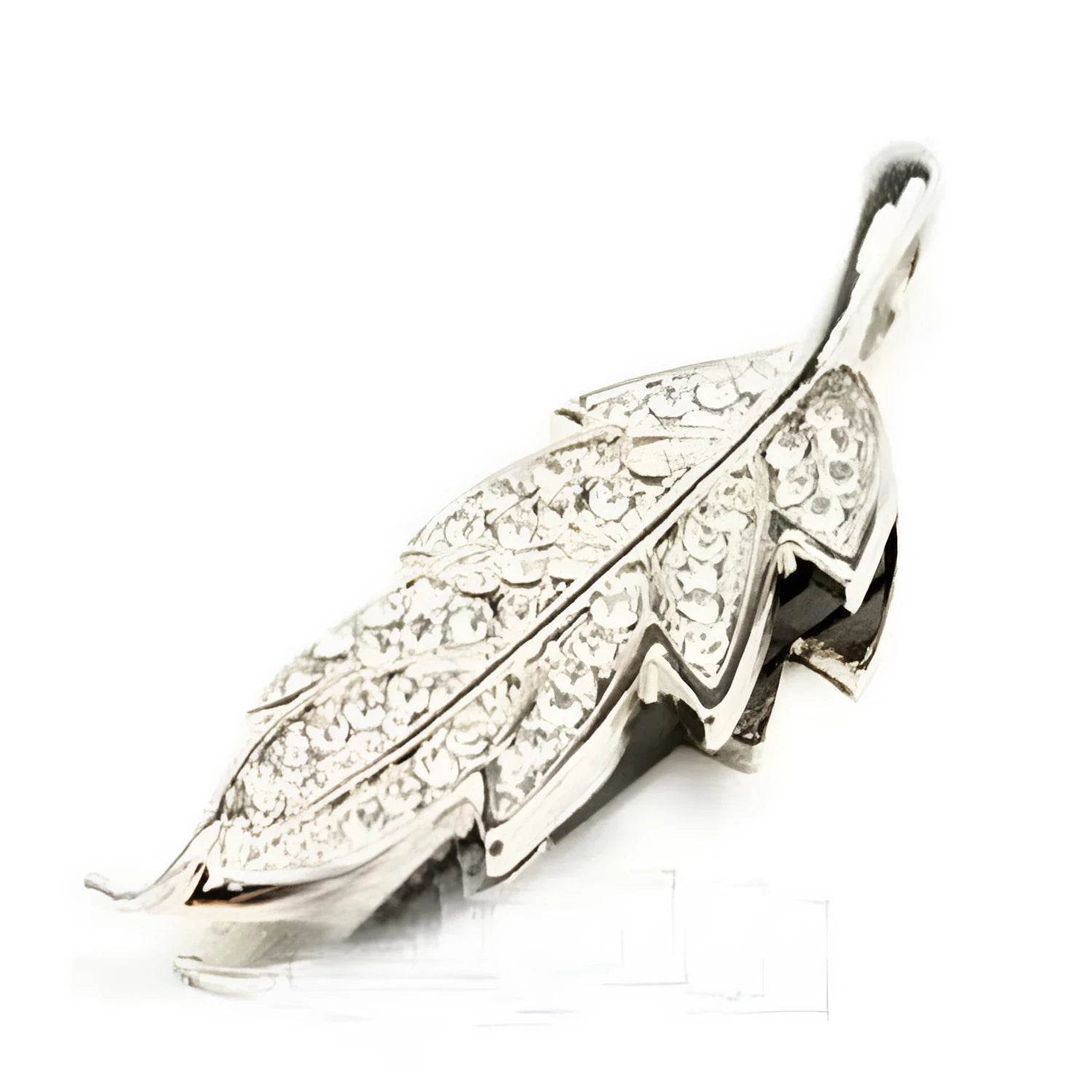 Silver metal USB flash drive with crystal jewellery maple leaf decoration