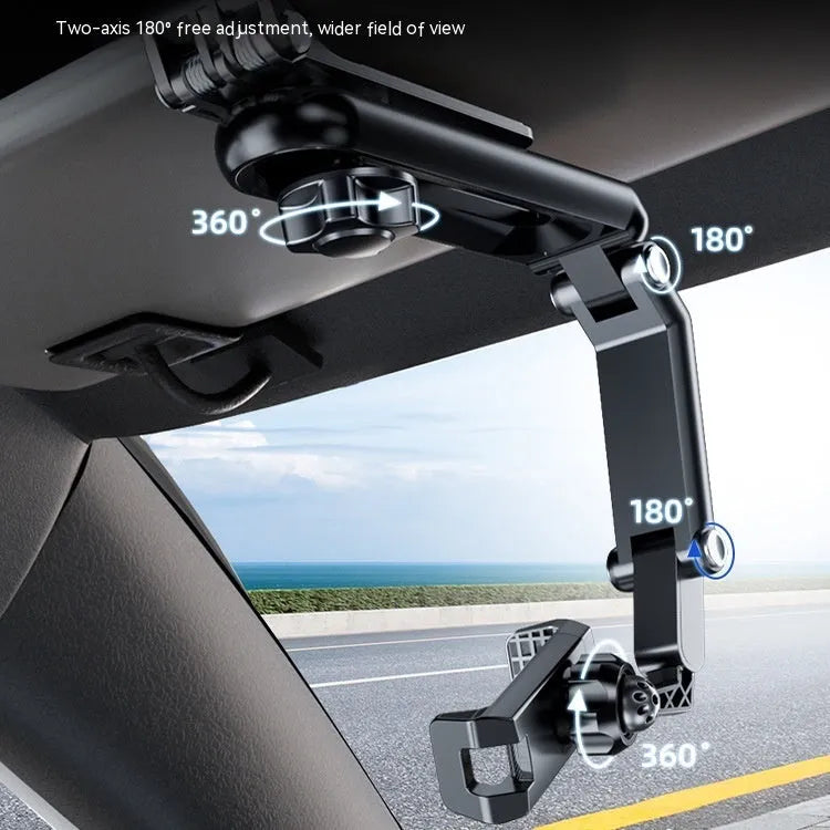 Car windscreen mobile phone bracket with clip stabiliser in black and grey colour option