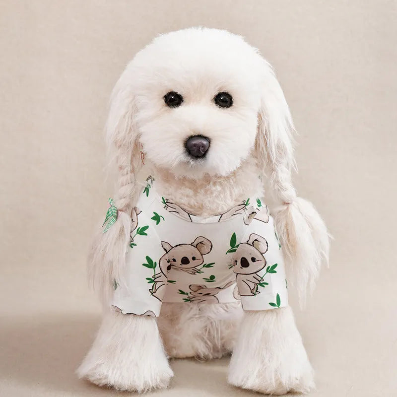 Full printed small dog t-shirt for spring and autumn in colourful patterns with size options S to XXL
