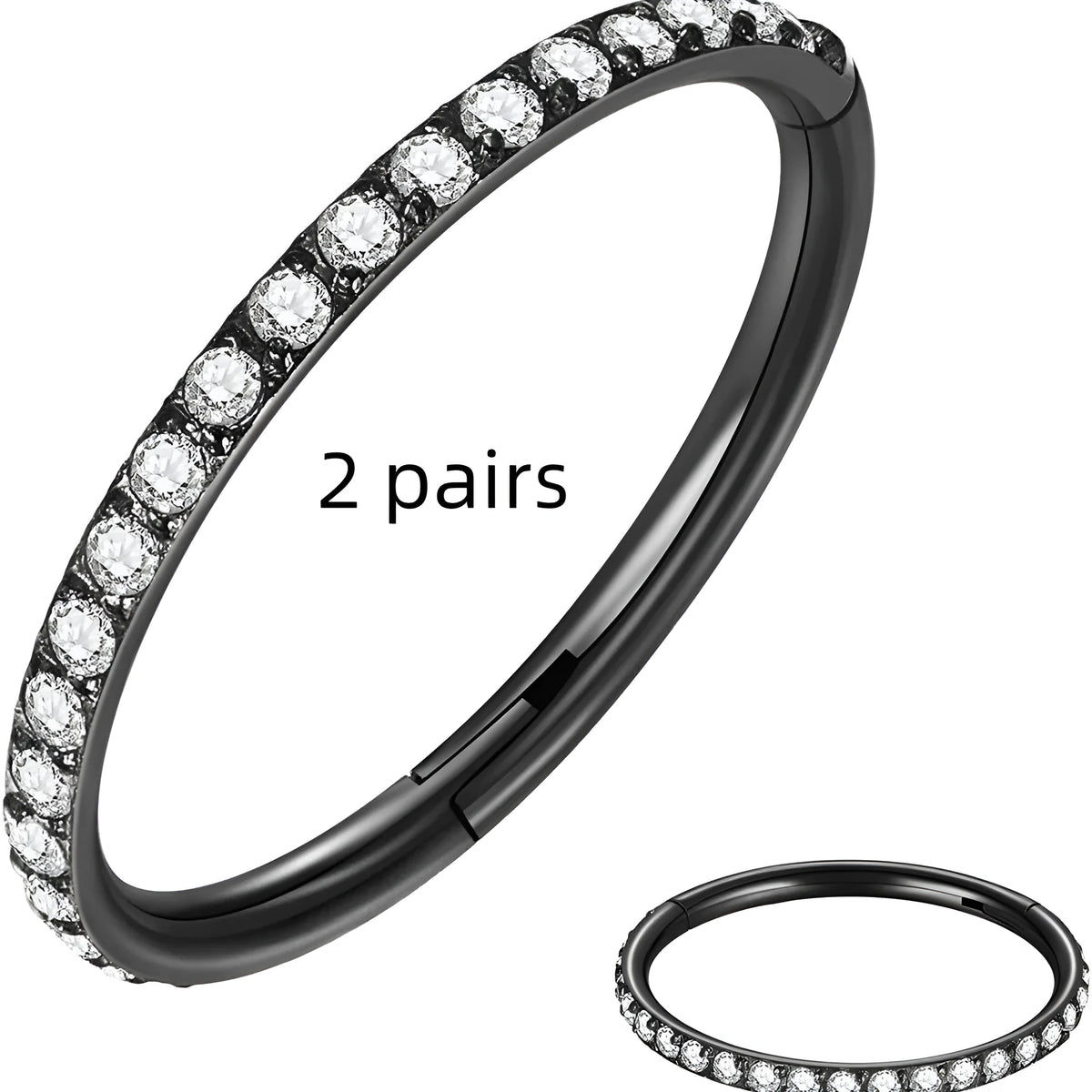 316 stainless steel seamless nose ring hoop in gold, rose gold, silver, and black colour options.