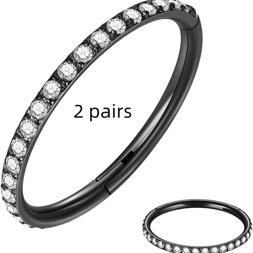 316 stainless steel seamless nose ring hoop in gold, rose gold, silver, and black colour options.