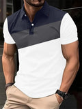 Men's 3D digitally printed short sleeve T-shirt in loose fit with colour LM-PL047