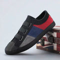 Men's low-top canvas sneakers with elastic band closure and round toe in beige colour.