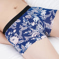 Men's personalised boxers in ice silk fabric with mid waist design and hip lifting functions