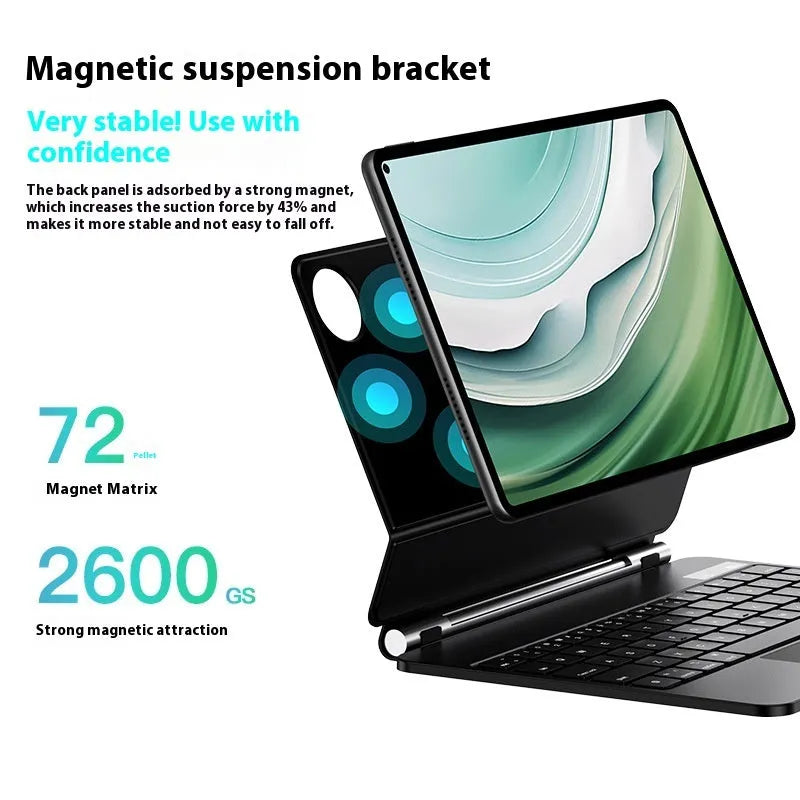 Huawei MatePad 11 magnetic wireless Bluetooth keyboard with protective PU leather cover in black colour