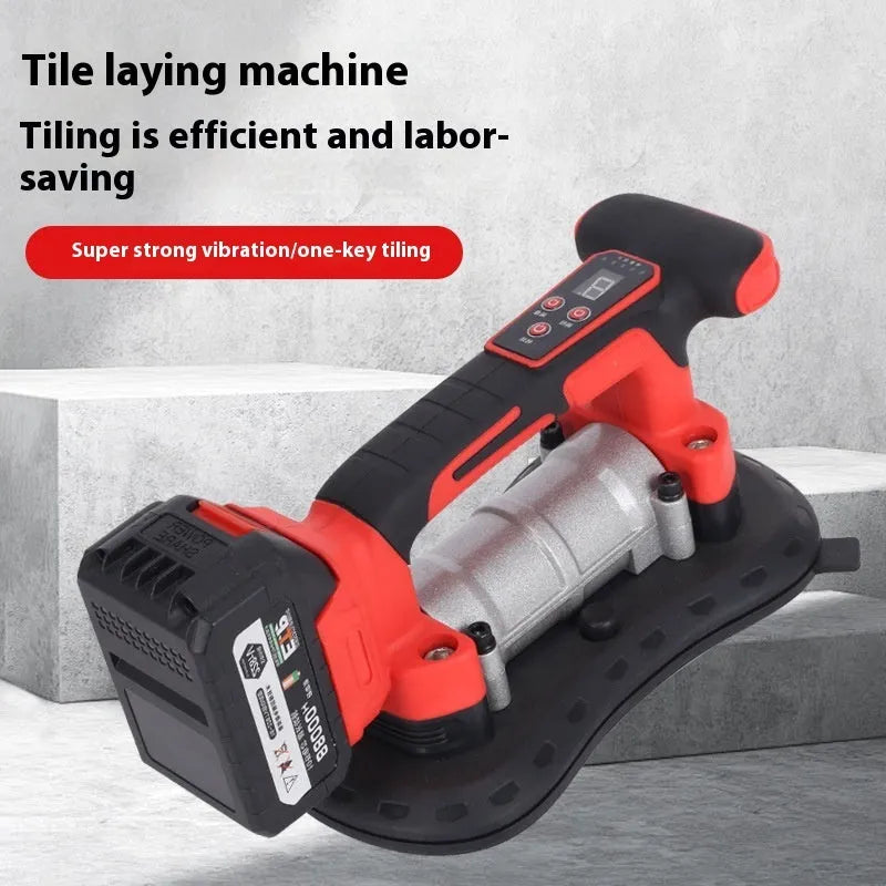 21V battery operated tile laying machine with automatic paste dispensing system for wall and floor tiles