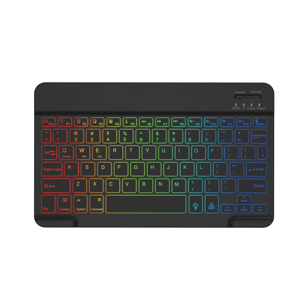 10-inch Bluetooth keyboard with colourful backlighting for tablet devices