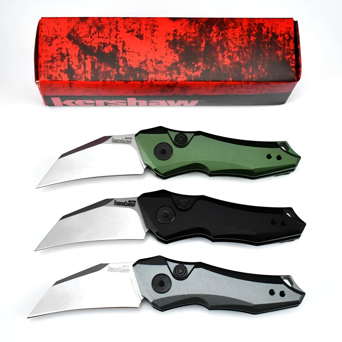 Black folding pocket knife with blade open showing 150mm length.