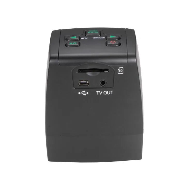 14-megapixel film and slide scanner with colour LCD display for converting 35mm negatives and slides