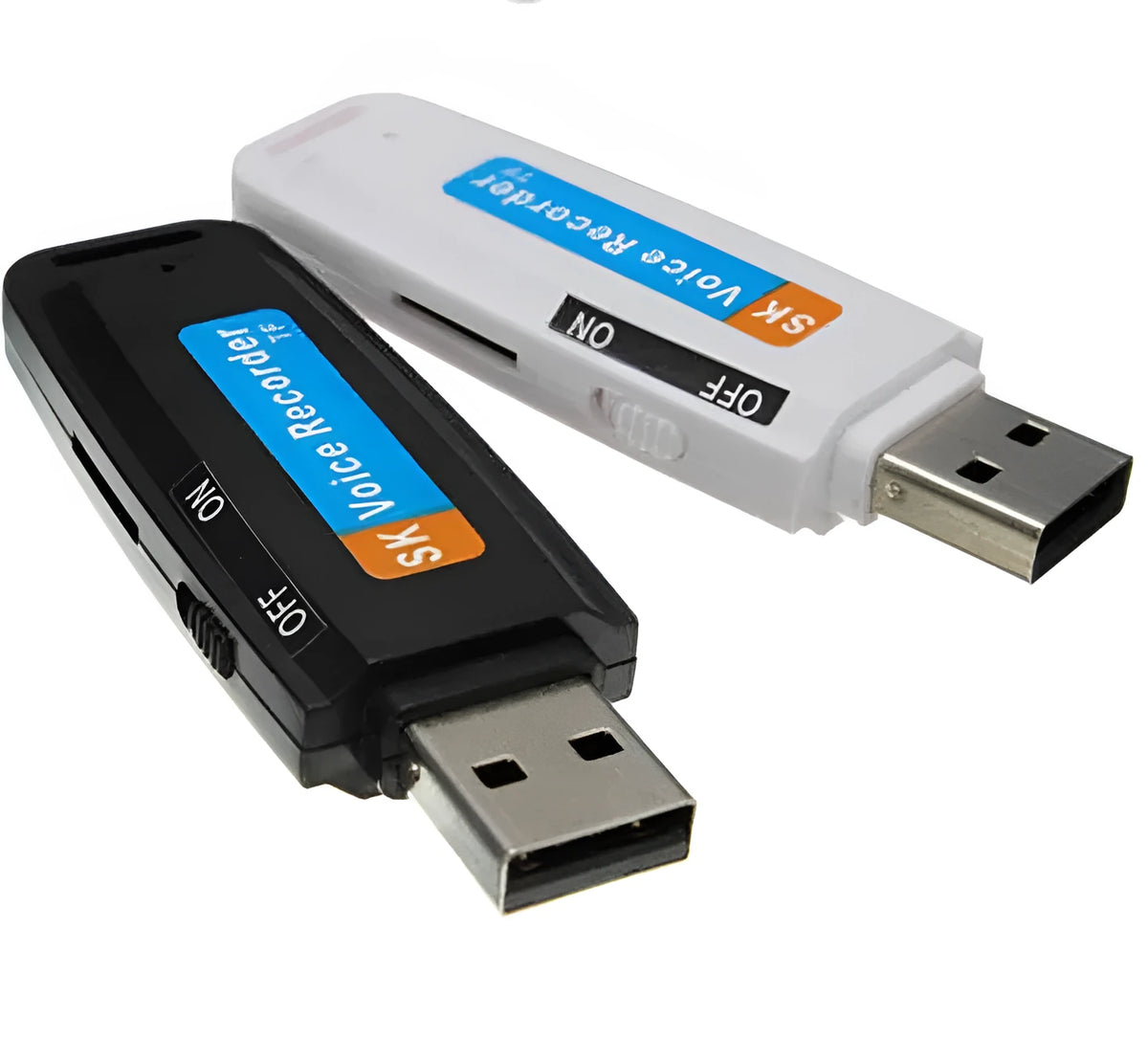 SK-868 creative USB flash drive with voice function in black or white plastic shell
