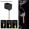 Bicycle taillight with running water LED light pattern mounted on bike seat tube for night riding safety