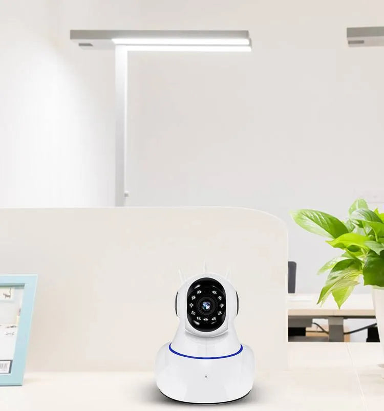 White dome-style network surveillance camera with 3.6mm lens for HD indoor/outdoor monitoring