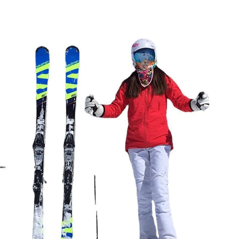 Adjustable skiing bandage strap with hook and loop closure for double board transport
