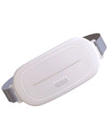 White handheld uterine warming device with soft-touch surface and adjustable settings