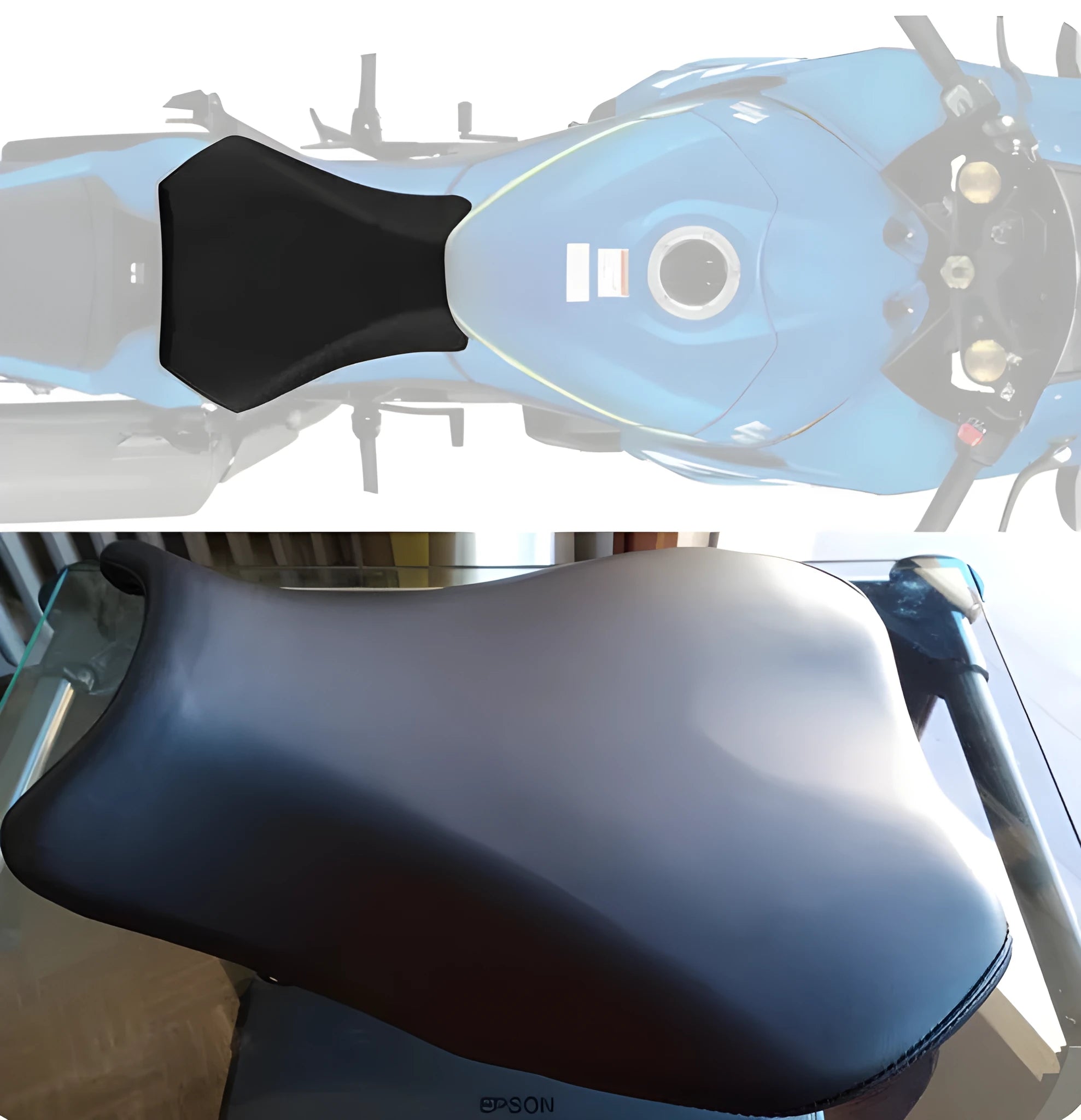 Suzuki GSXR1000 motorcycle seat bag made from waterproof PU leather in size L