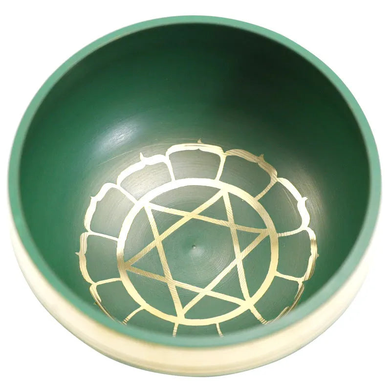 Handmade colourful 8cm Himalayan bowl percussion instrument for yoga meditation