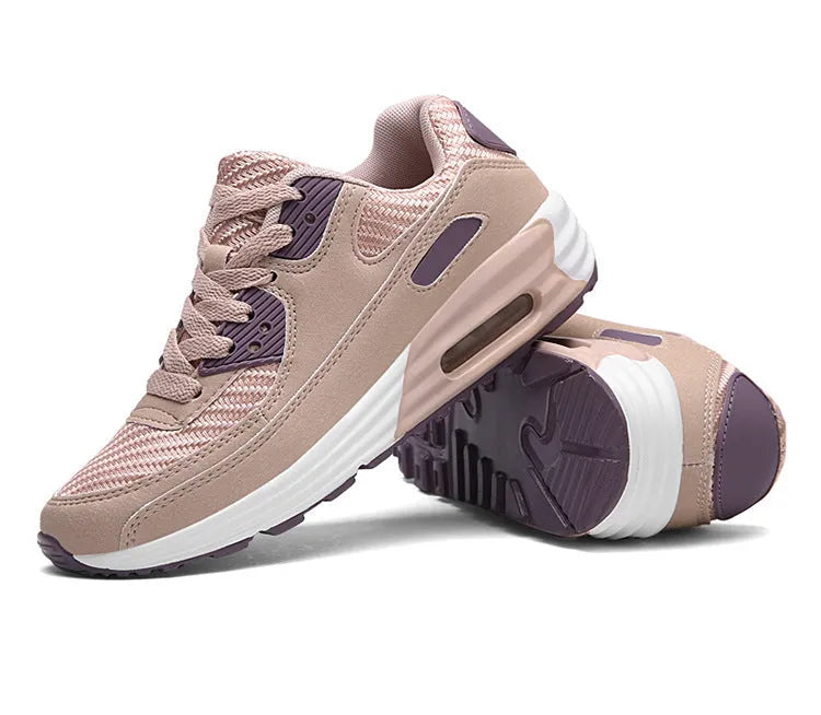 Women's casual beige orange shoes with a 3.5cm block heel, shown on a size chart.