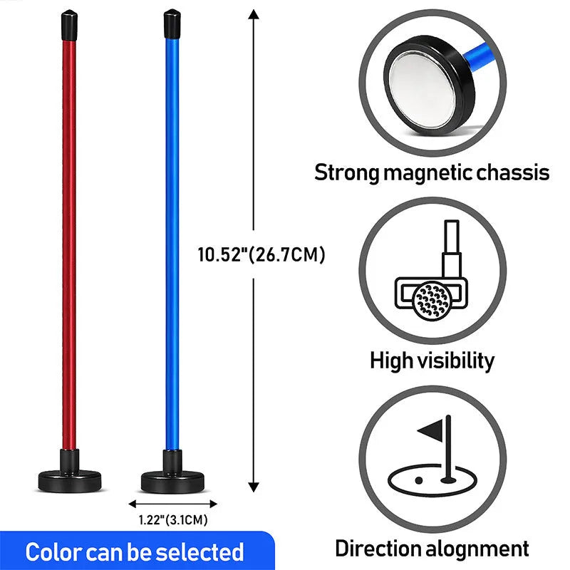 Red aluminium alloy magnetic baseball bar golf swing trainer alignment tool