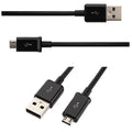 Android smartphone universal data cable with Micro USB connector, 1 metre length in black or white