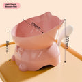Stainless steel anti-fall oblique cat bowl in black, blue, pink or yellow colours