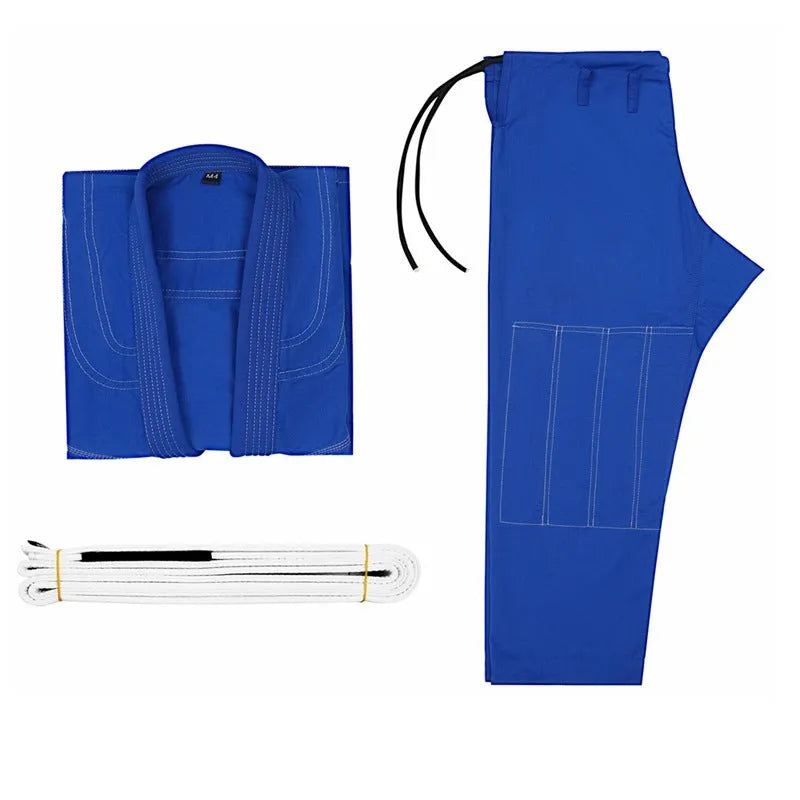 Brazilian Jiu-jitsu training uniform in cotton blend fabric with top and trousers