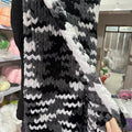 Coarse yarn chenille knitted blanket with braided gravity design in modern simplicity style