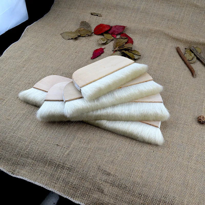 Wool art mounting brush for paste board shading in picture colour with size options
