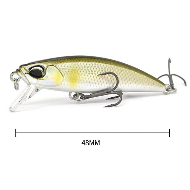 48mm Japanese submerged Mino fishing lure for mandarin fish and snakehead in multiple colour options