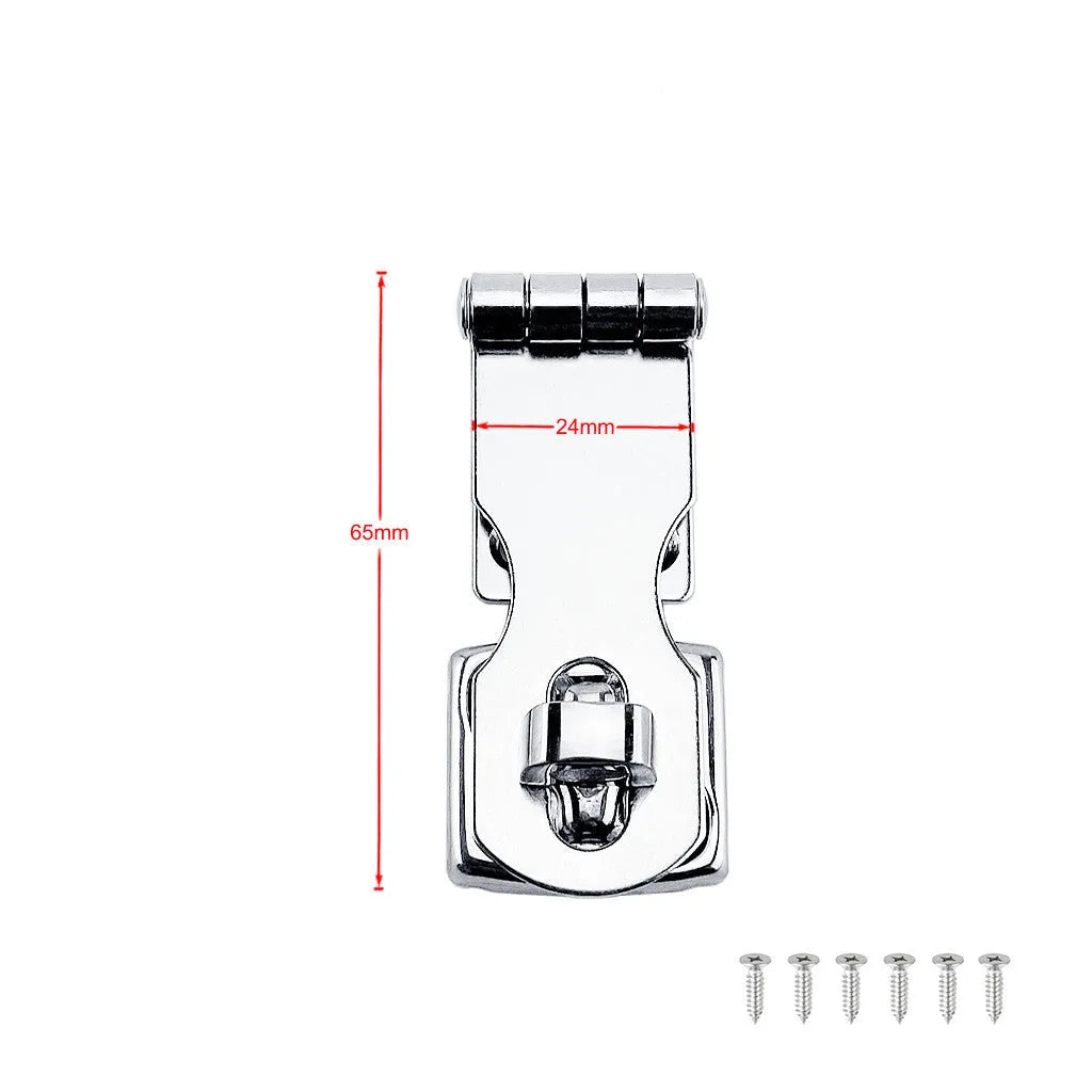 Single silver stainless steel lock bolt with marine grade 304 construction for cabinets and doors