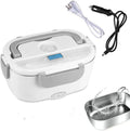Grey dual-voltage electric lunch box with 1.1-1.2 litre capacity for car and home use