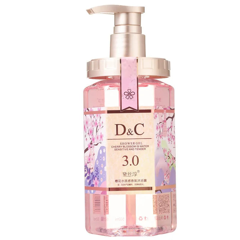 Sakura blossom shampoo, conditioner and shower gel 500ml wash suite set