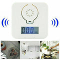 White wireless carbon monoxide alarm for wall mounting with 1.5m detection range