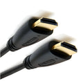 Gold-plated male HDMI cable on a white background, available in lengths from 0.3 to 5 metres.