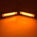 Yellow Model 208 automotive strobe warning light with aluminium alloy frame and clear lens.