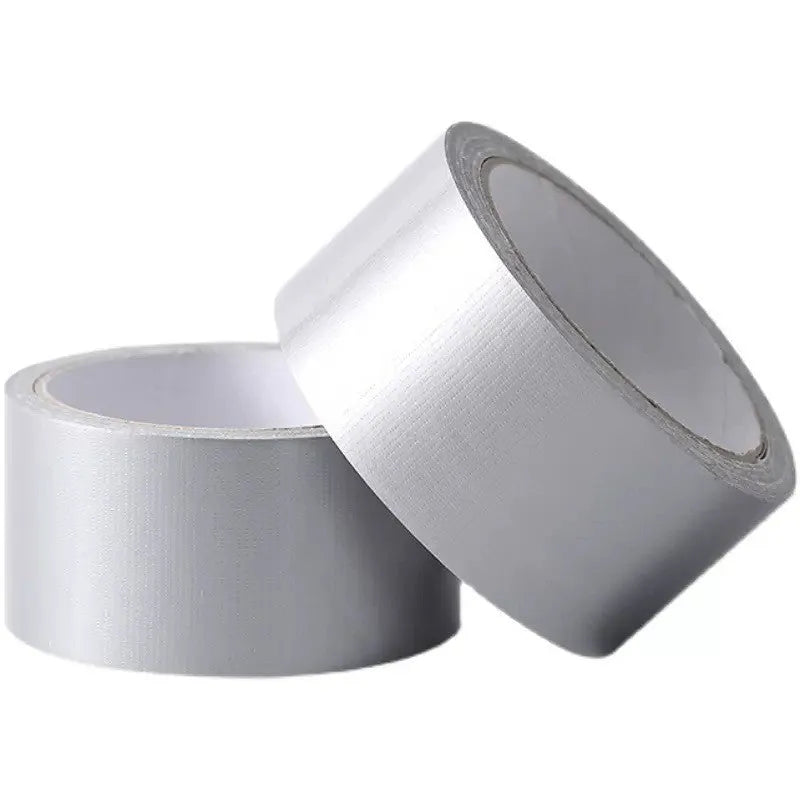 Windproof tape roll showing silver grey, transparent and white colour options for window and windshield sealing