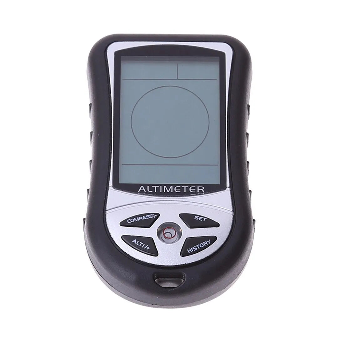 8-in-1 handheld digital altimeter, barometer, compass and thermometer, ABS body 90x50x20mm, detachable string