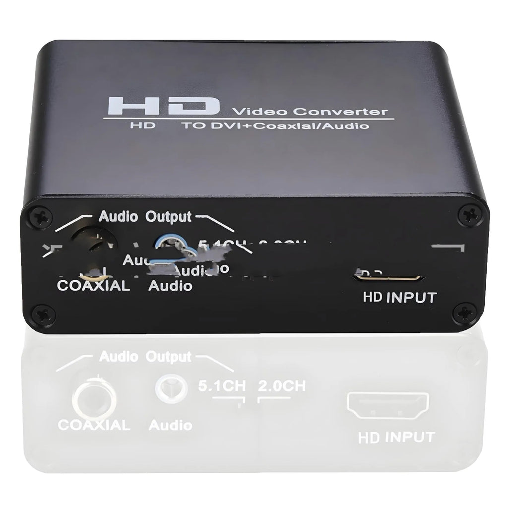 Black HDMI to DVI converter cable with coaxial audio output for safety monitors