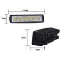 Black die-cast aluminium car auxiliary LED spotlight with bracket mount
