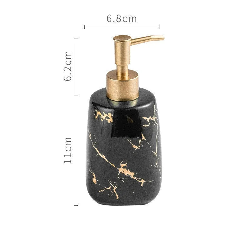Ceramic bathroom wash set with high-temperature fired porcelain construction in light luxury style