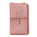 Women's PU crossbody shoulder bag, flap design, 11x5x18cm horizontal square, solid colour, multi compartment
