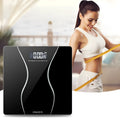 Black electronic body scale with digital LCD display for weight measurement up to 180kg