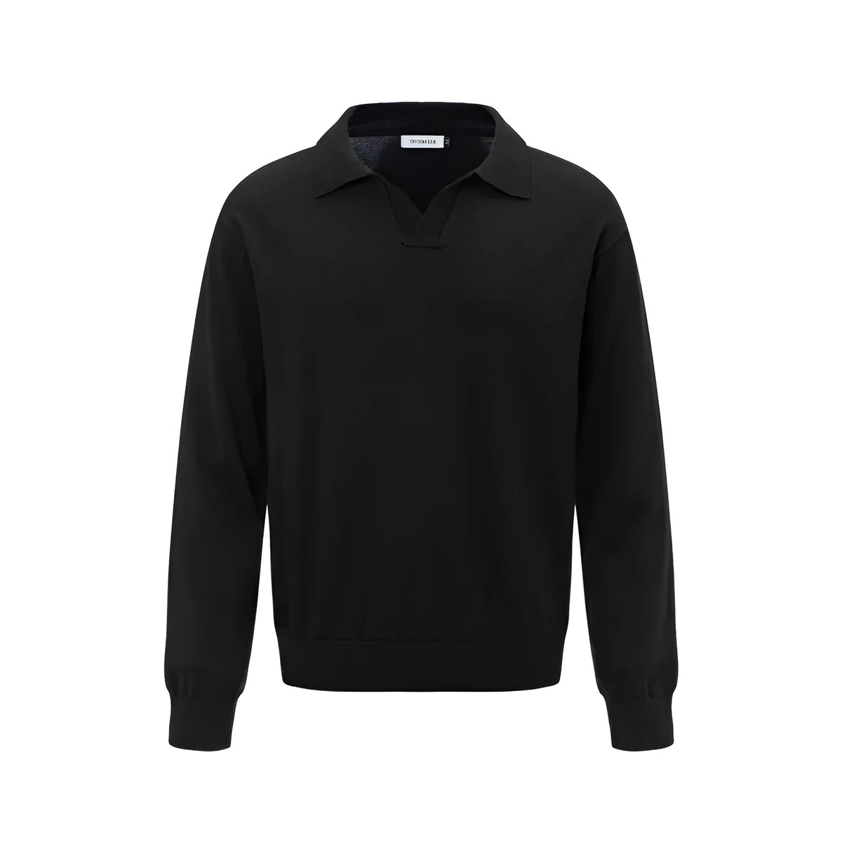 Loose all-matching bottoming shirt pullover sweater in chemical fibre blend fabric