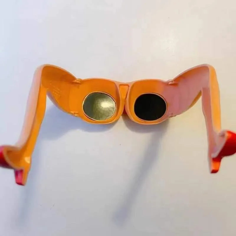 Orange personality leg hip sunglasses with 15cm width dimensions