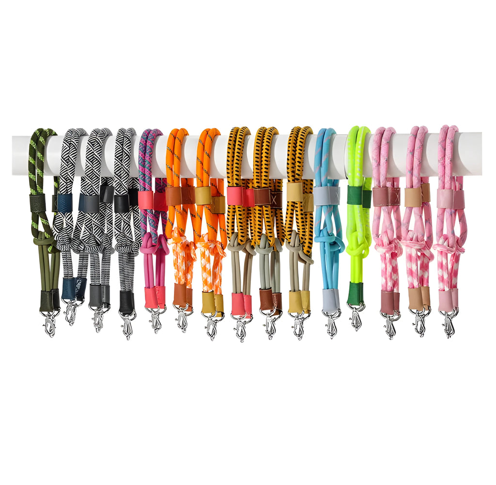 Braided nylon and leather shoulder strap with alloy buckle for bag modification