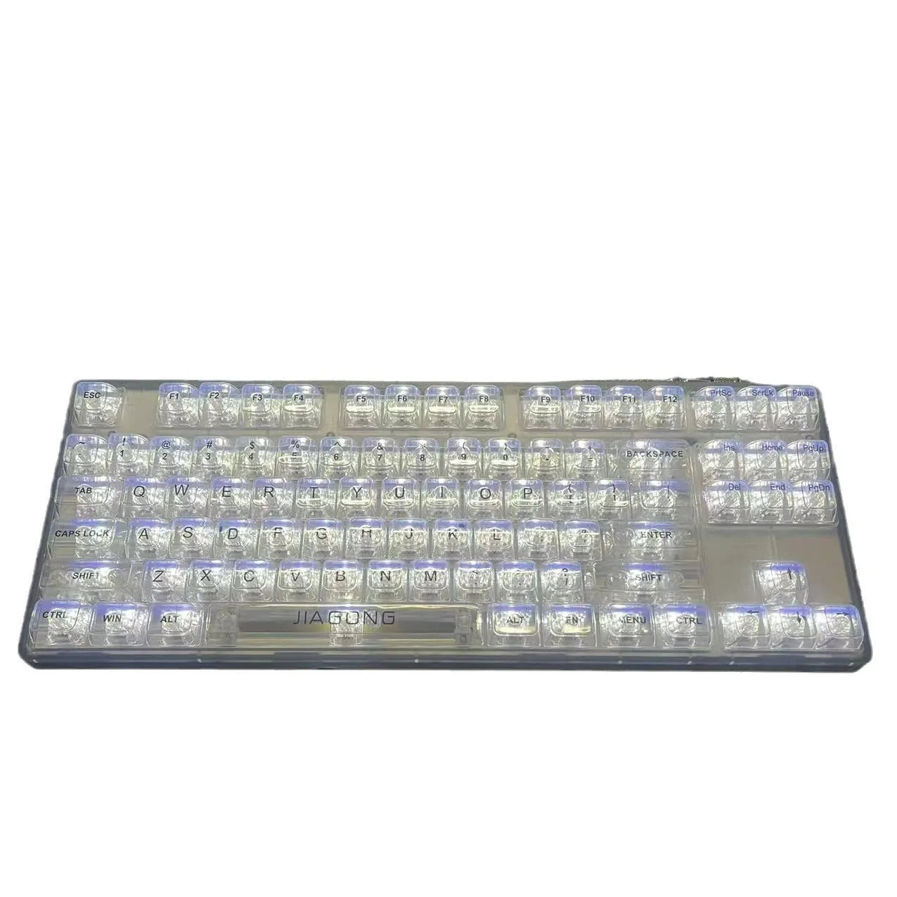 Universal 132 key transparent plastic keycap set for mechanical keyboards