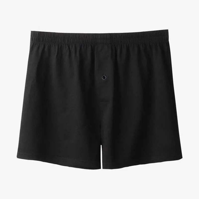Men's pure cotton high waist boxer shorts in light grey, dark blue and black colours