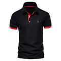 Men's slim fit embroidered short sleeve t-shirt in cotton blend fabric multiple colour options