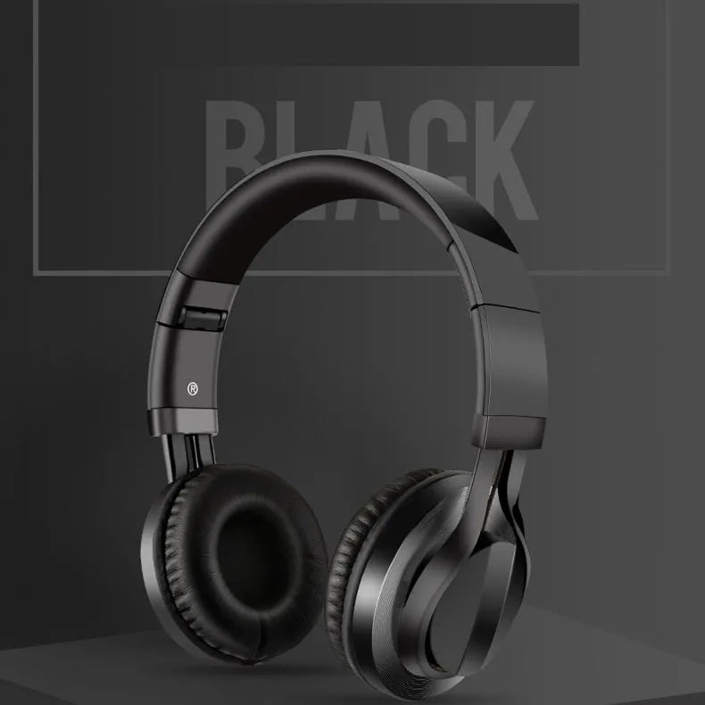 Black wired head-mounted headphones with microphone and 3.5mm plug for mobile phone karaoke.