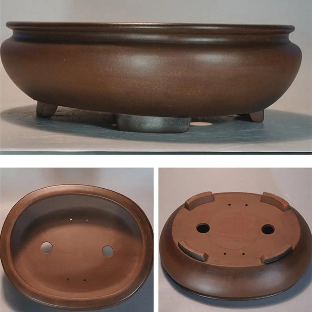 Handmade classical style purple sand flowerpot measuring 58cm for indoor desktop gardening